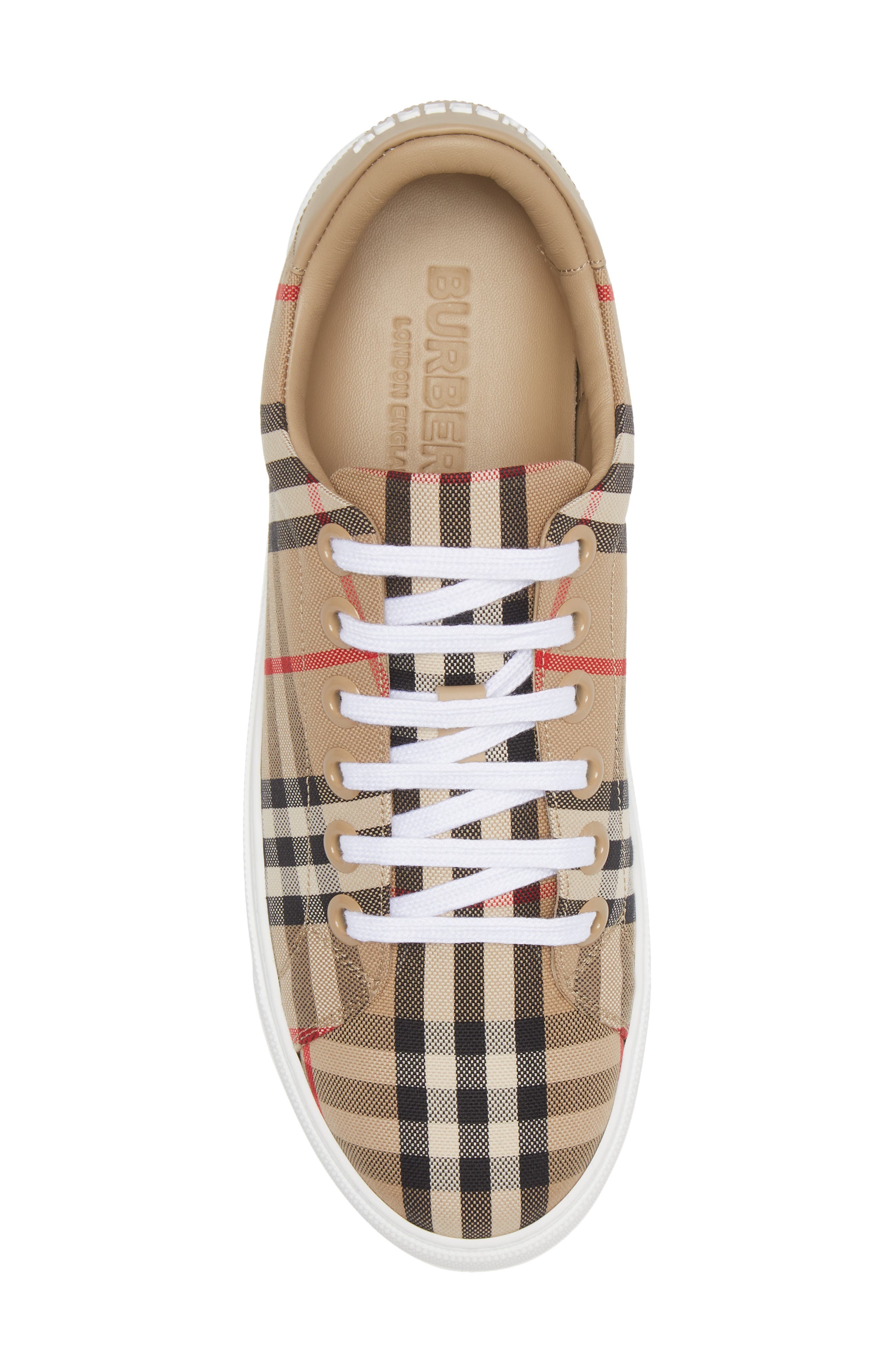 BURBERRY - Vintage Check Leather Sneakers