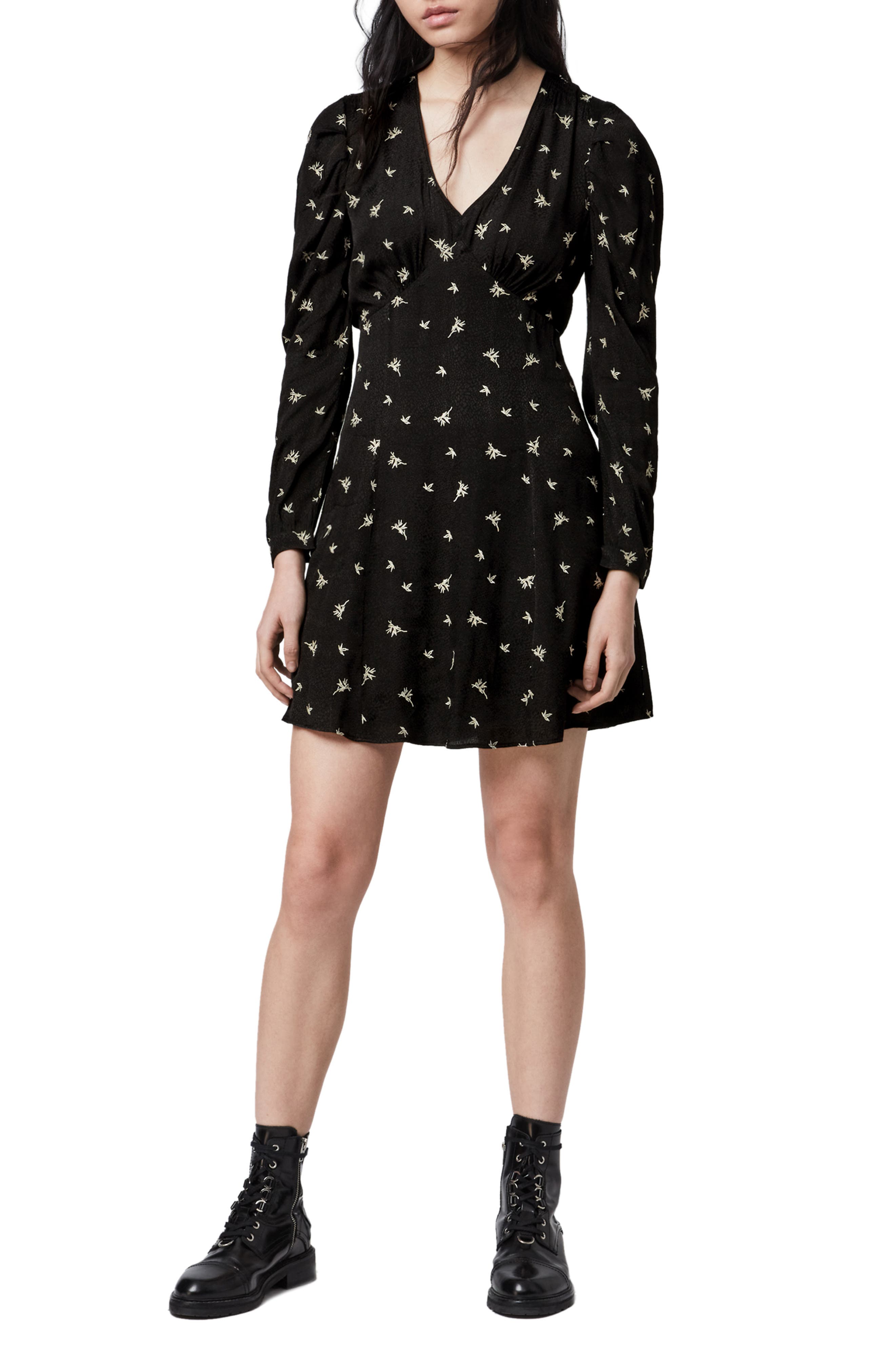 all saints long sleeve dress