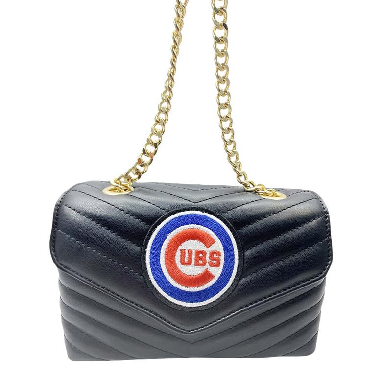 Shop Cuce Chicago Cubs Quilted Crossbody Purse In Black