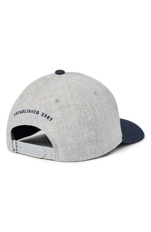 Shop Travismathew Passing Lane Snapback Baseball Cap In Heather Grey/blue Nights