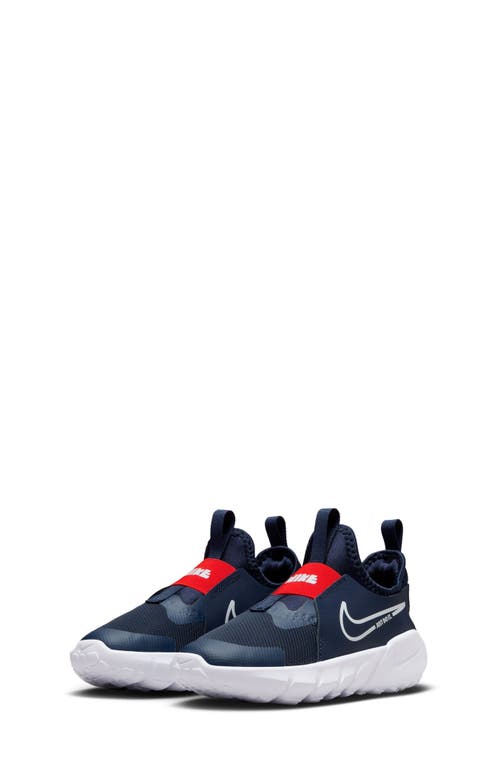 Nike Flex Runner 2 Slip-on Running Shoe In Navy/white/picante Red