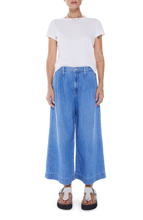 MOTHER Pouty Prep High Waist Ankle Wide Leg Jeans in Salt And Lime