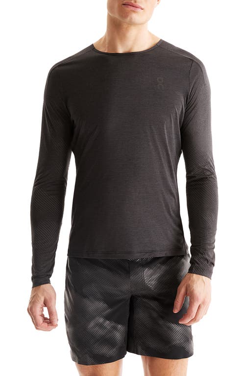 Long-T Lumos Long Sleeve Performance T-Shirt in Black/Iron at Nordstrom, Size Small