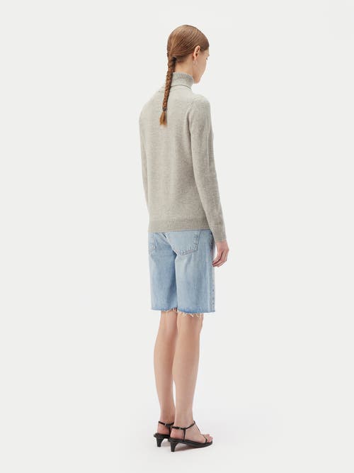 Shop Gobi Cashmere Classic Turtle Neck In Dawn Blue