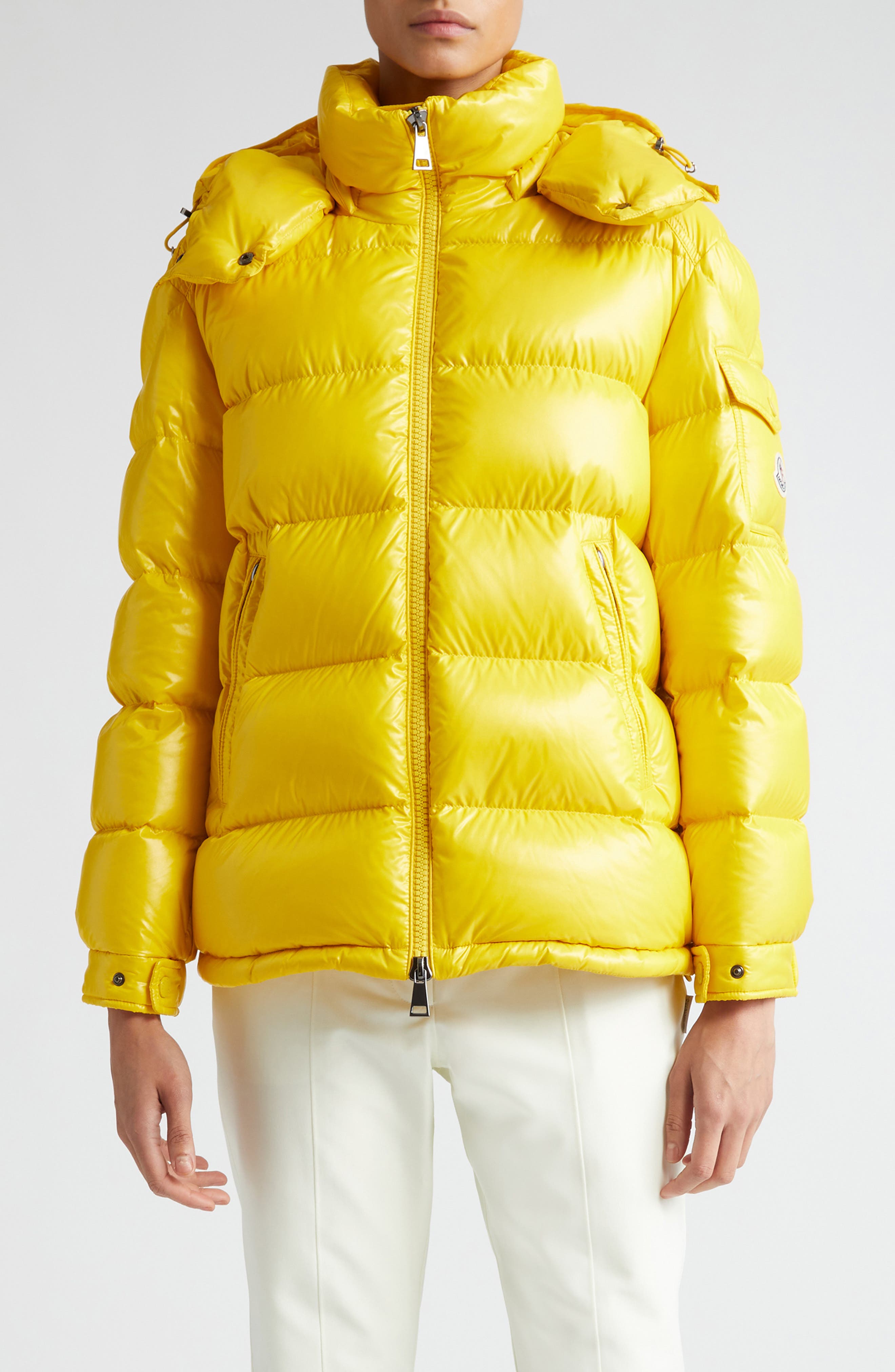 moncler yellow puffer jacket