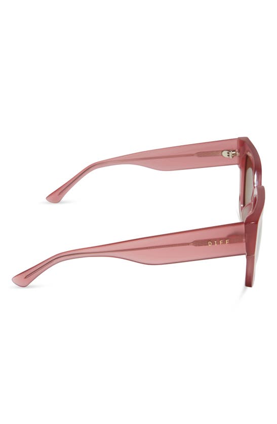 Shop Diff Remi Ii 53mm Polarized Square Sunglasses In Guava / Brown Gradient