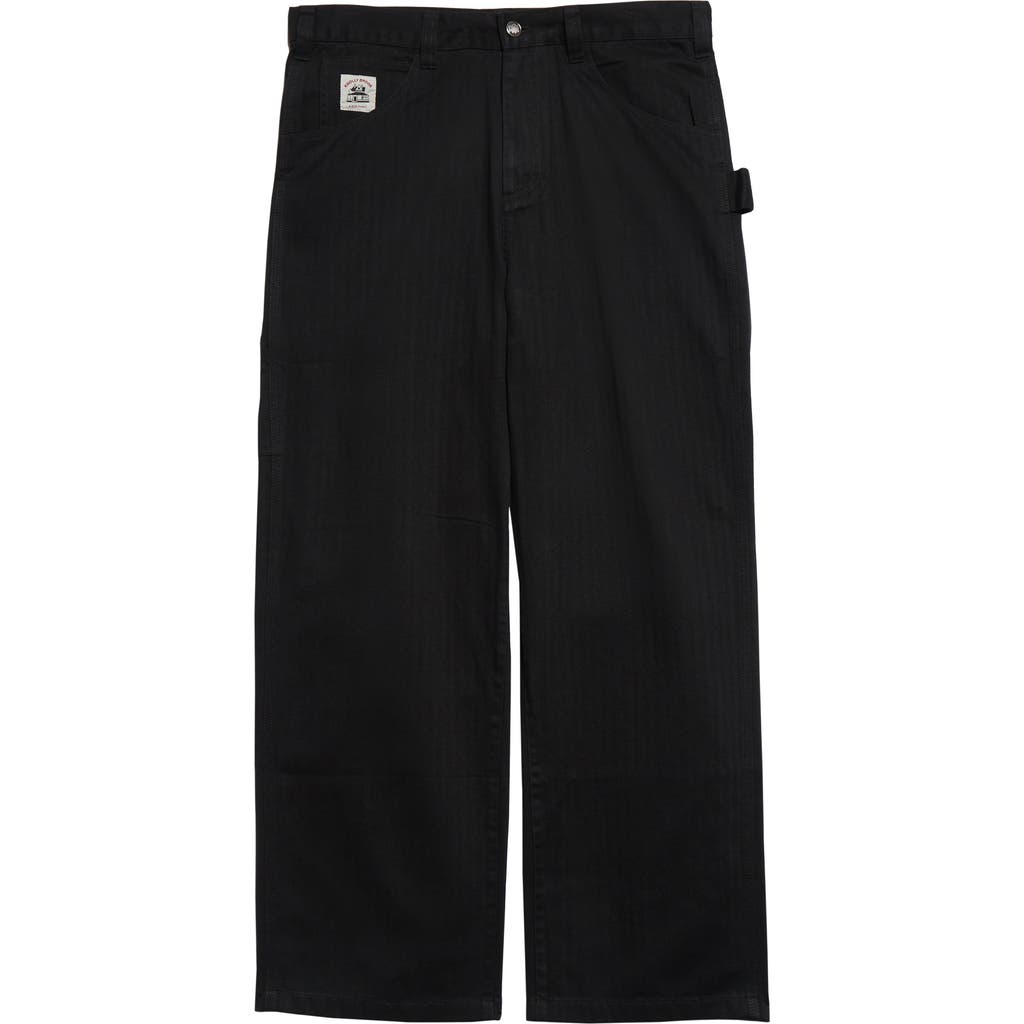 Bode Knolly Brook Twill Trousers In Black