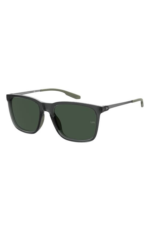 Shop Under Armour Uareliance 56mm Polarized Square Sunglasses In Mountain Green/green