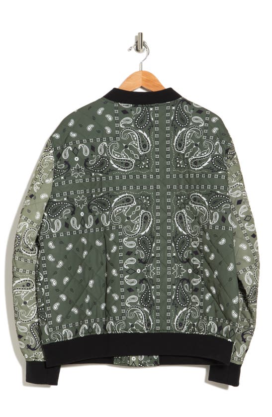 Levi's® Quilted Zip Up Bomber Jacket In Olive