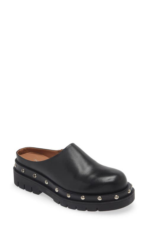 Kaanas Meg Lug Sole Mule In Black