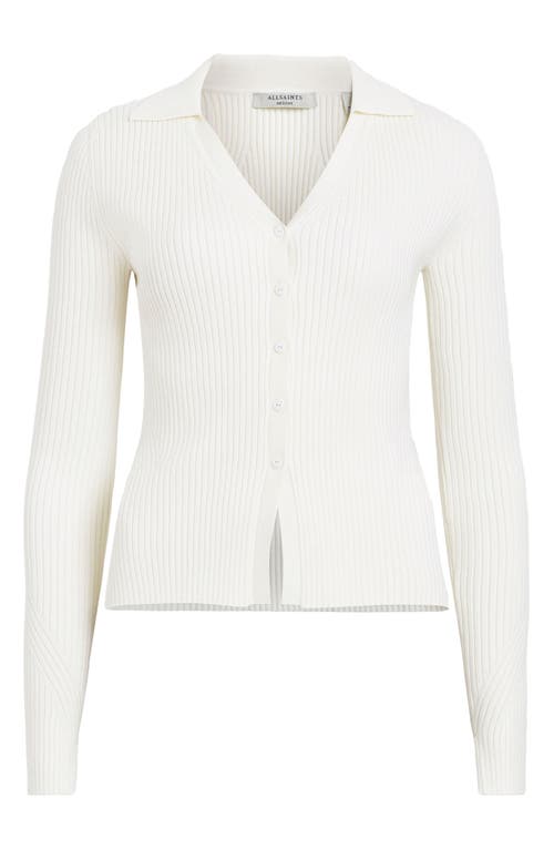 Allsaints Cruz Cardigan Sweater In Chalk White