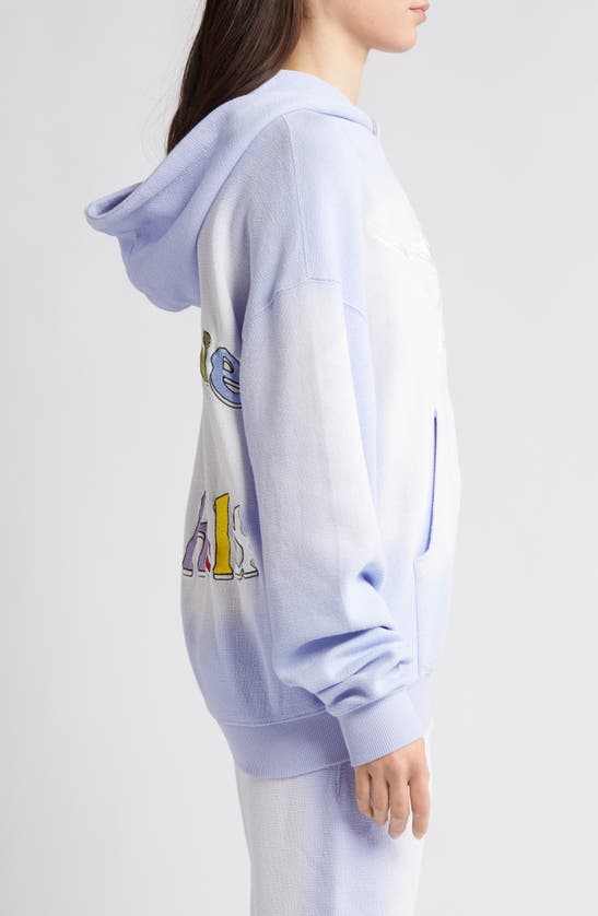 Shop Boys Lie Vows Embroidered Graphic Colorblock Colorblock Hoodie In Lavender