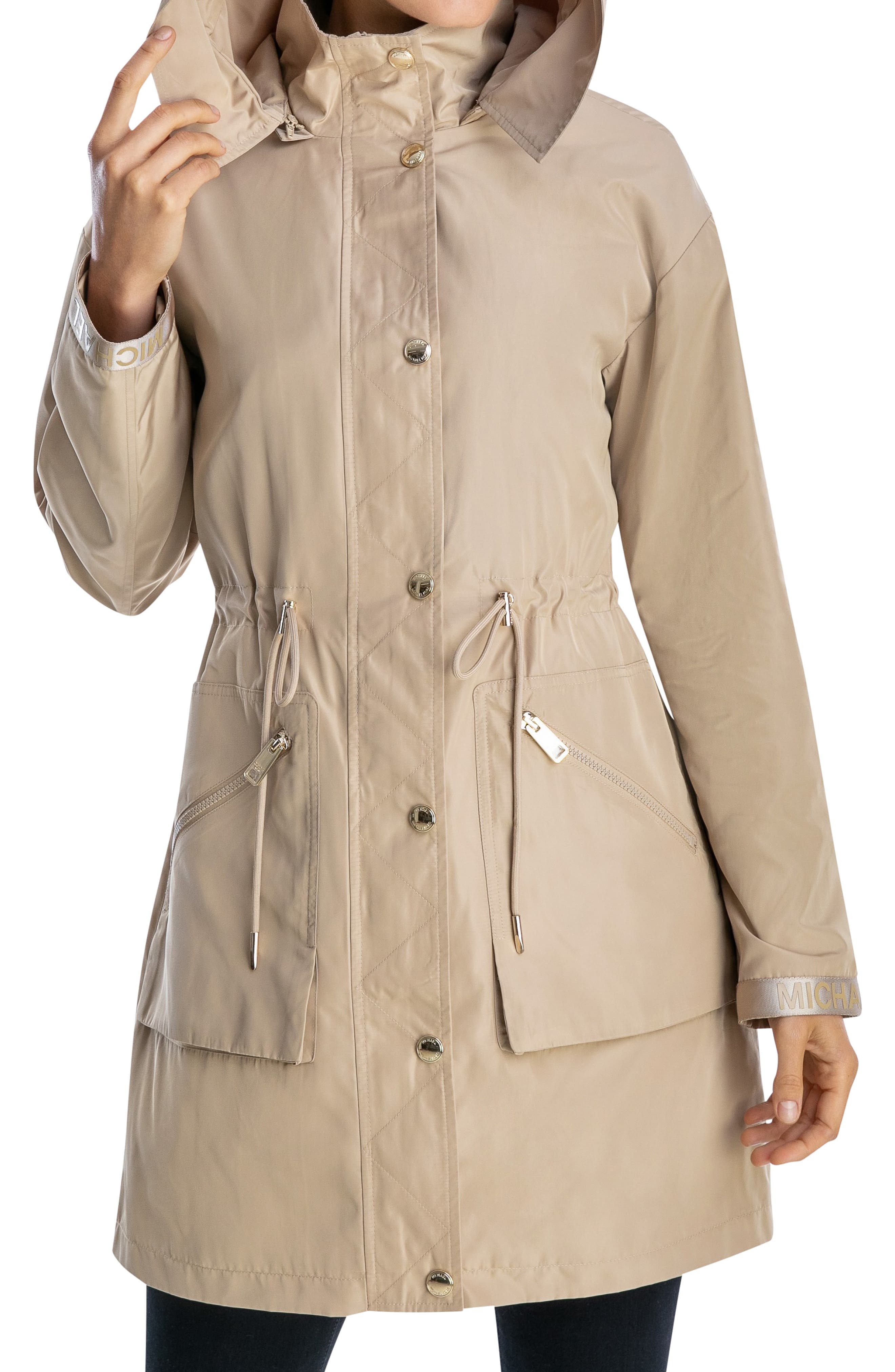 water resistant hooded anorak