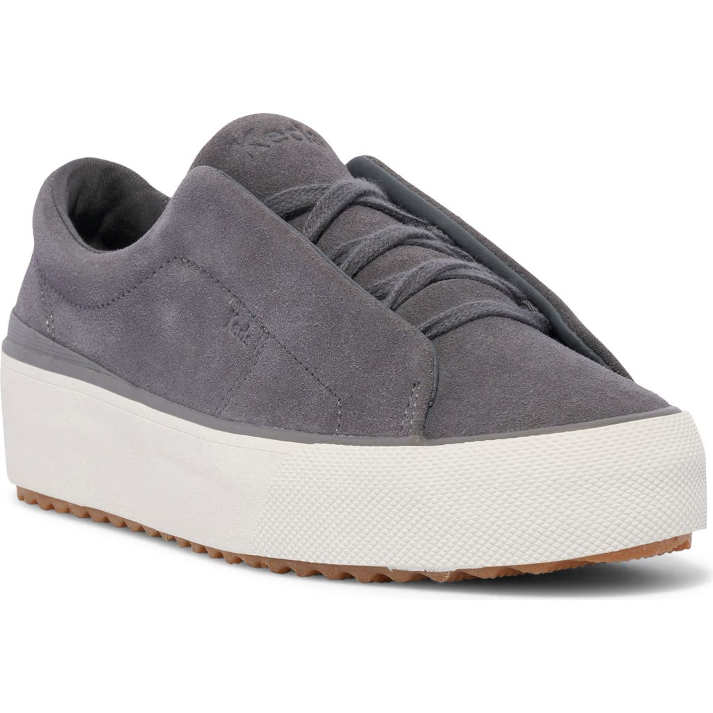 Keds Women's Remi Suede Slip On Leather Sneakers In Charcoal