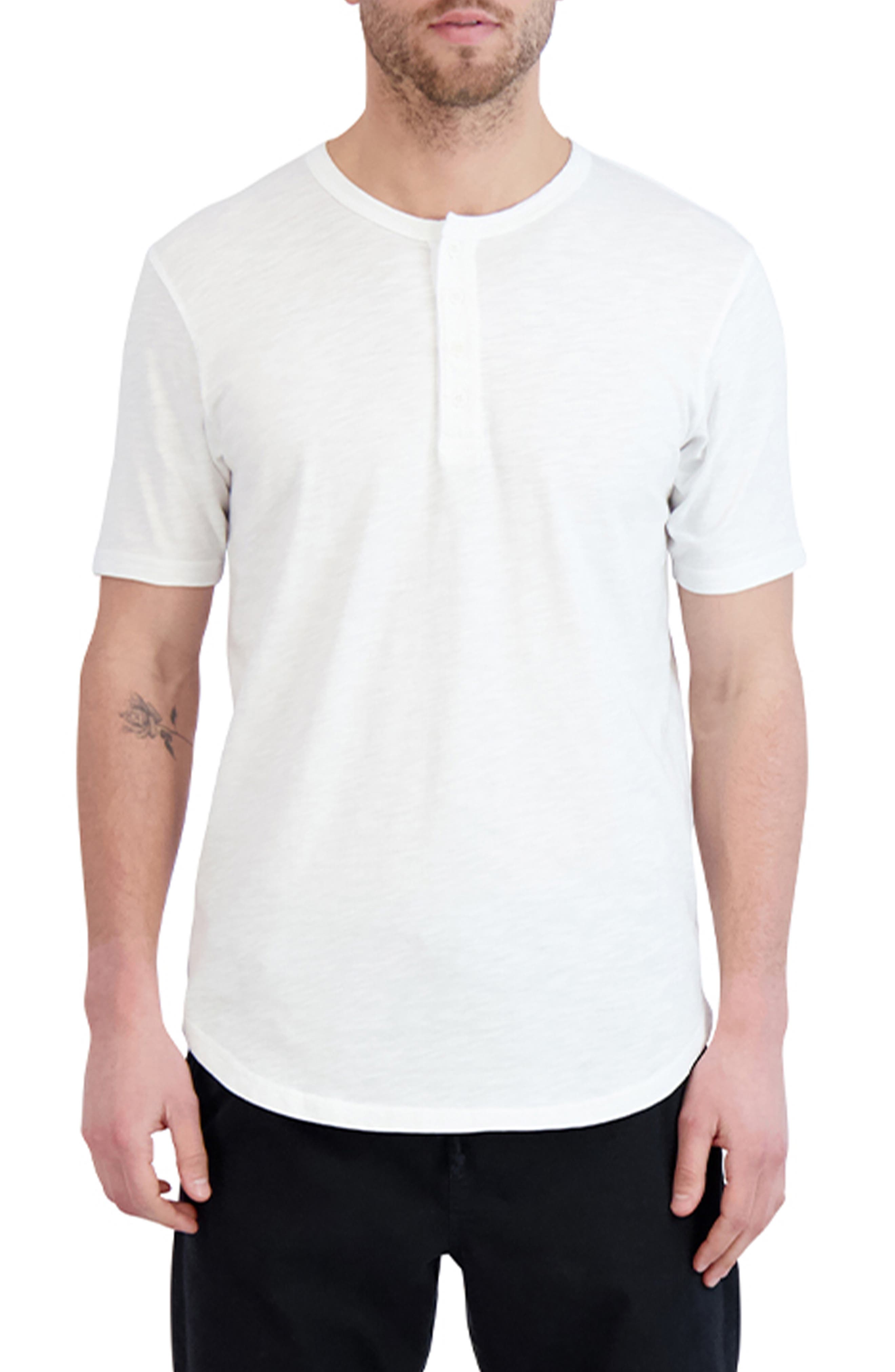 slim fit henley t shirt