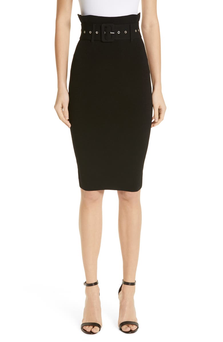 Milly Belted High Waist Pencil Skirt Nordstrom