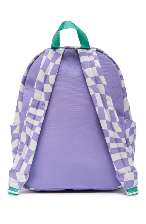 Little Chicken Kids Patched Backpack In Purple Checker