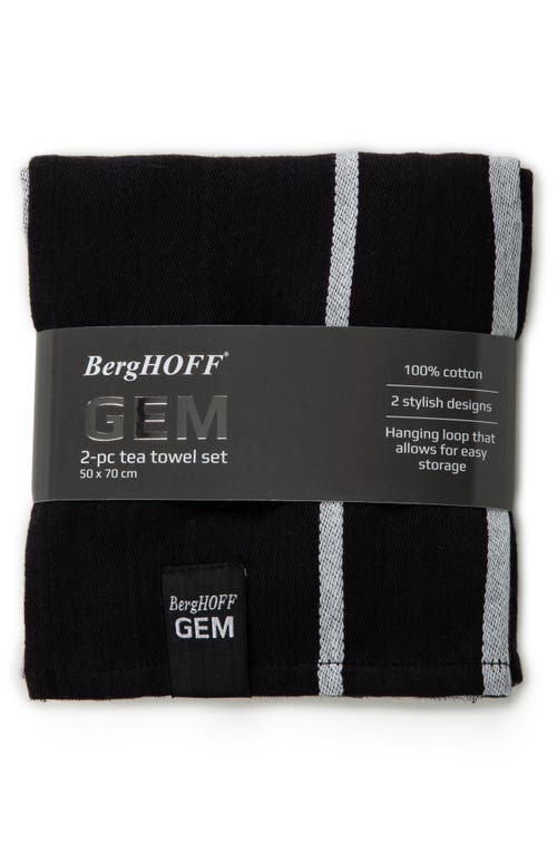 Berghoff Gen 2-piece Tea Towel Set In Black