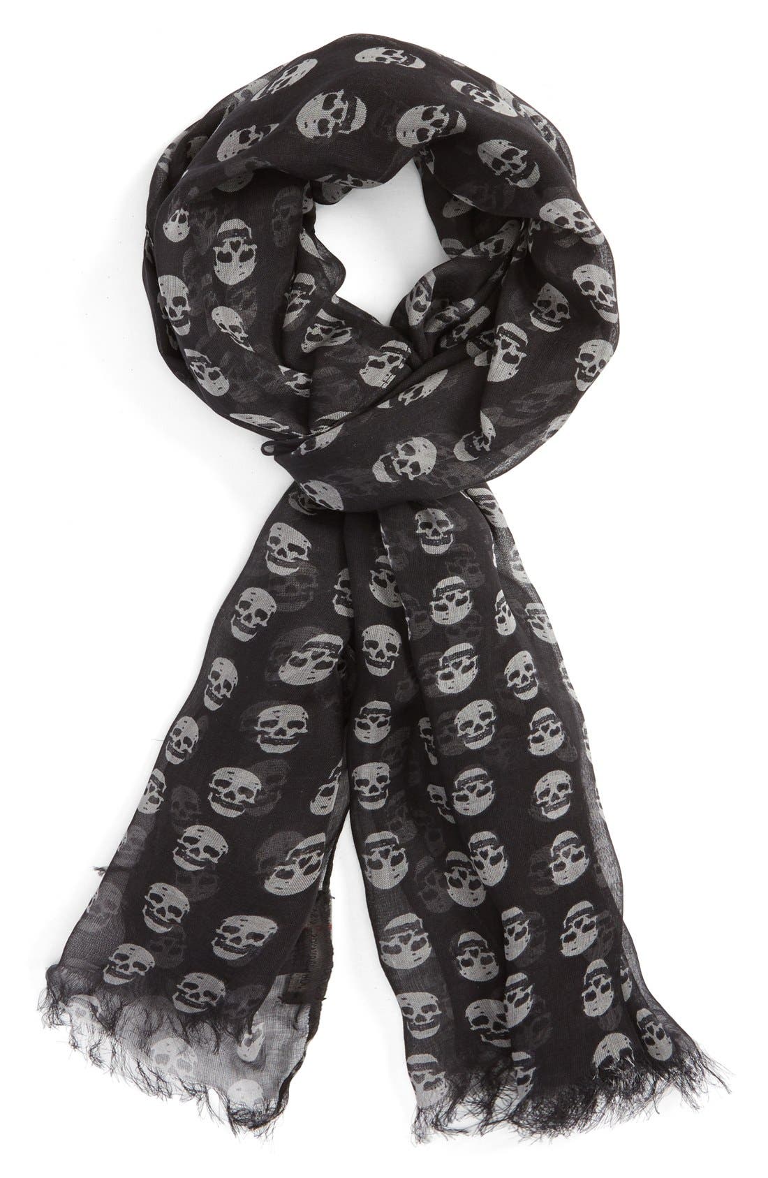John Varvatos Star USA Skull Print Scarf Nordstrom