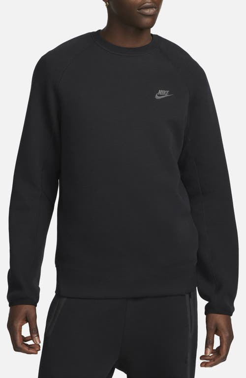 Nike Tech Fleece Crewneck Sweatshirt In Black