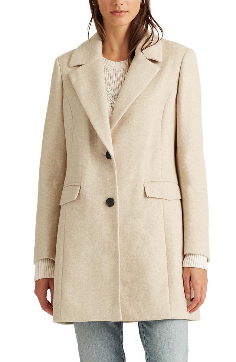 Lauren Ralph Lauren Herringbone Blazer Wool Blend Coat | Nordstrom