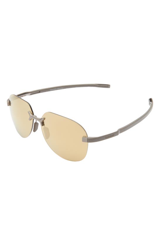 Shop Tag Heuer Flex 59mm Pilot Sport Sunglasses In Matte Light Brown Polarized