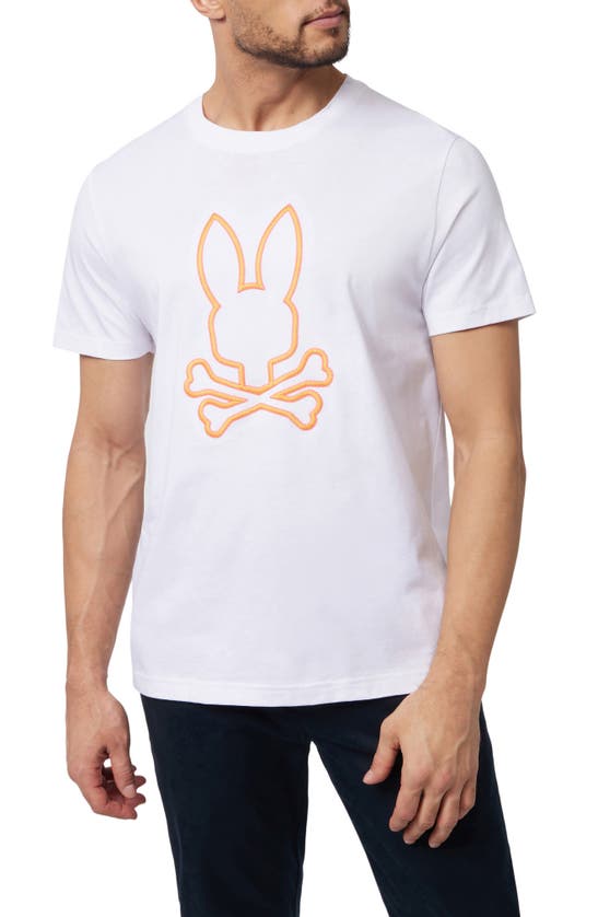 Shop Psycho Bunny Floyd Graphic T-shirt In White