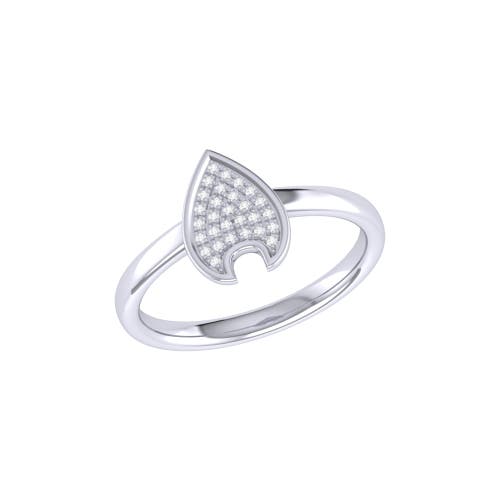 Luvmyjewelry Rain Drop Sterling Silver Diamond Ring In Silver