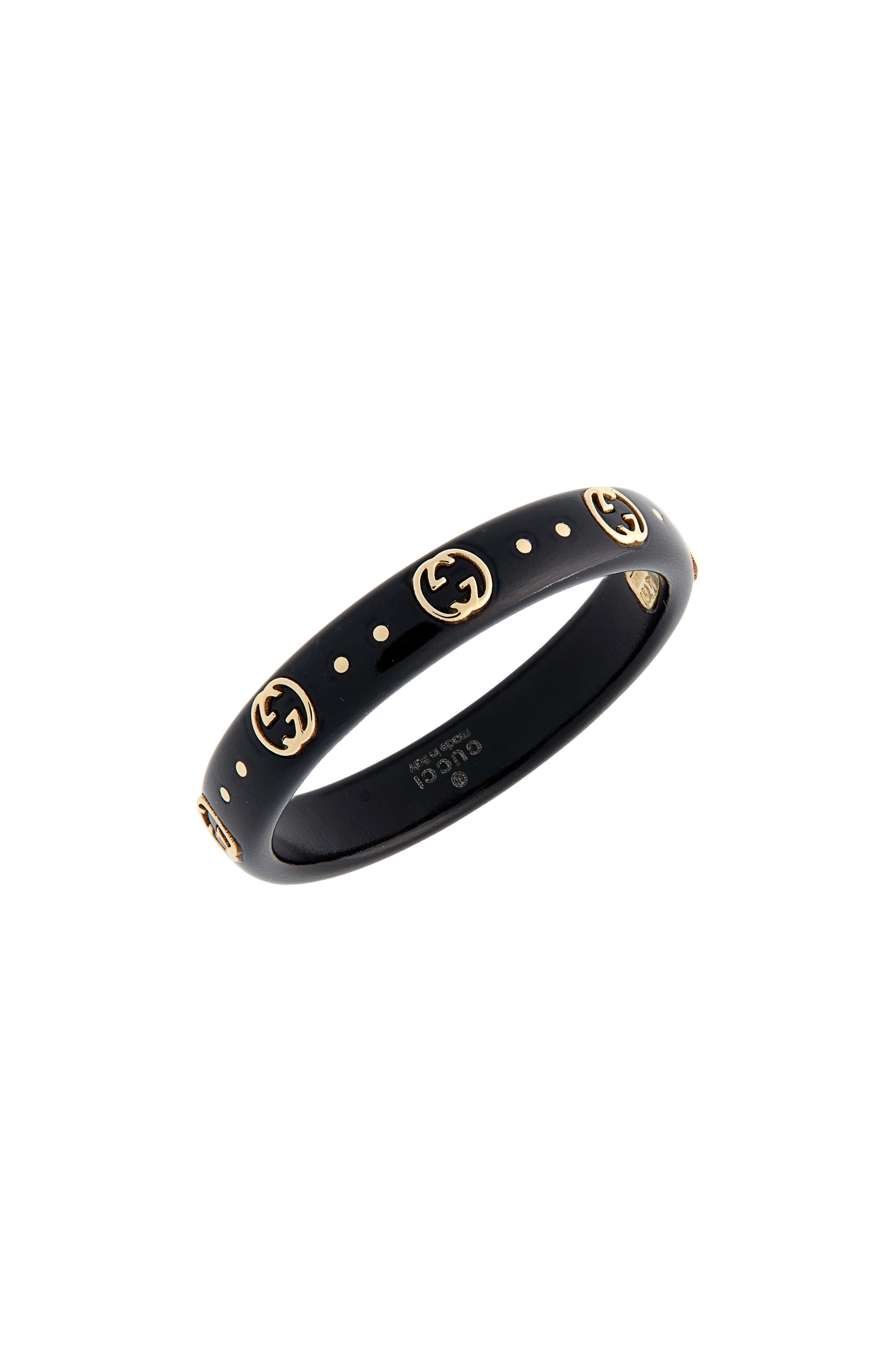 Gucci Icon Interlocking-G Band Ring in Yellow Gold