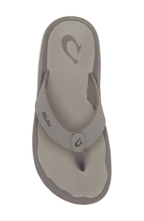 Shop Olukai Ohana Flip Flop In Graphite / Graphite