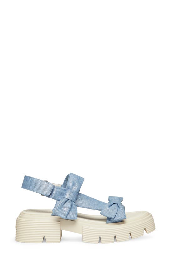 Shop Stuart Weitzman Sofia Nolita Lug Sole Sandal In Blue Silver