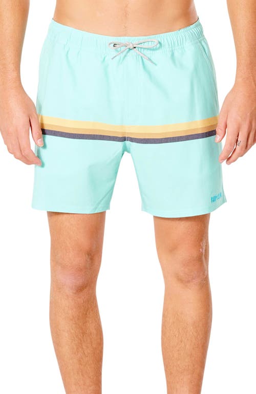 Surf Revival Volley Swim Trunks in Washed Aqua 8074