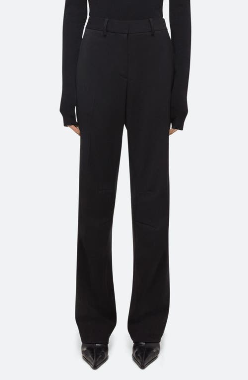 Helmut Lang Curve Car Virgin Wool Straight Leg Pants In Black - 001