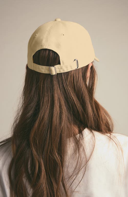 Shop Favorite Daughter Classic Logo Cotton Twill Baseball Cap In Buttercream/whit