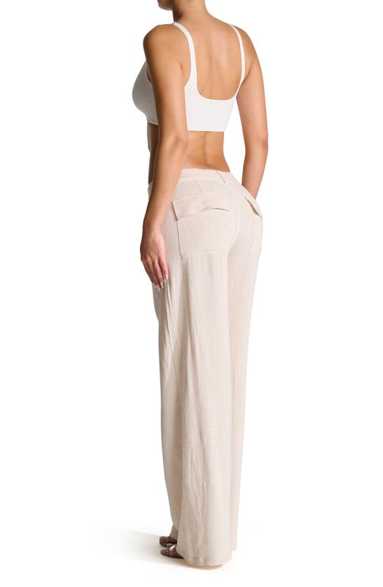 Shop N By Naked Wardrobe Naked Wardrobe Wide Leg Pants In Cream