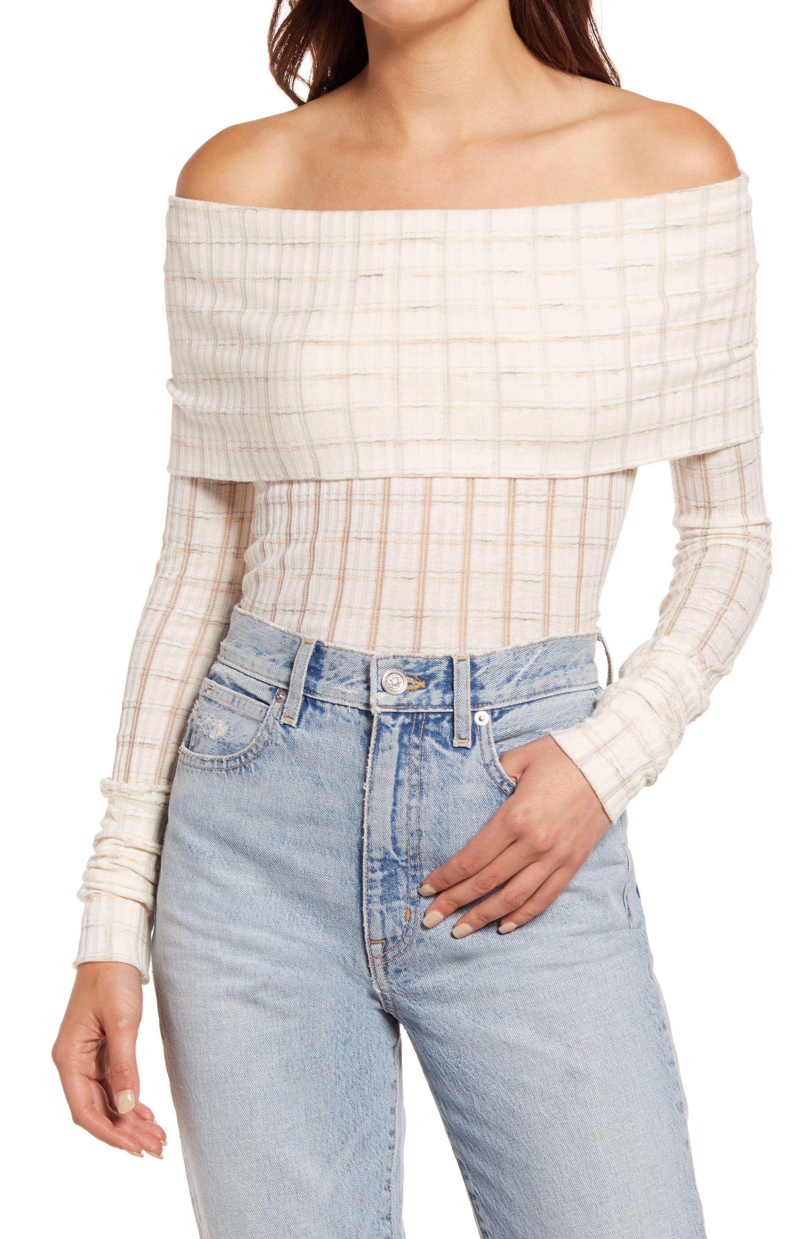 off the shoulder white shirt