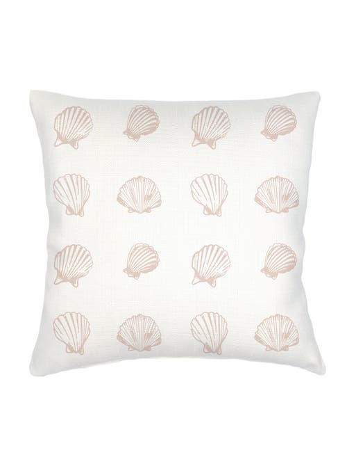 Shop Anaya Shell Printed Linen Euro Pillow With Down Insert In Beige