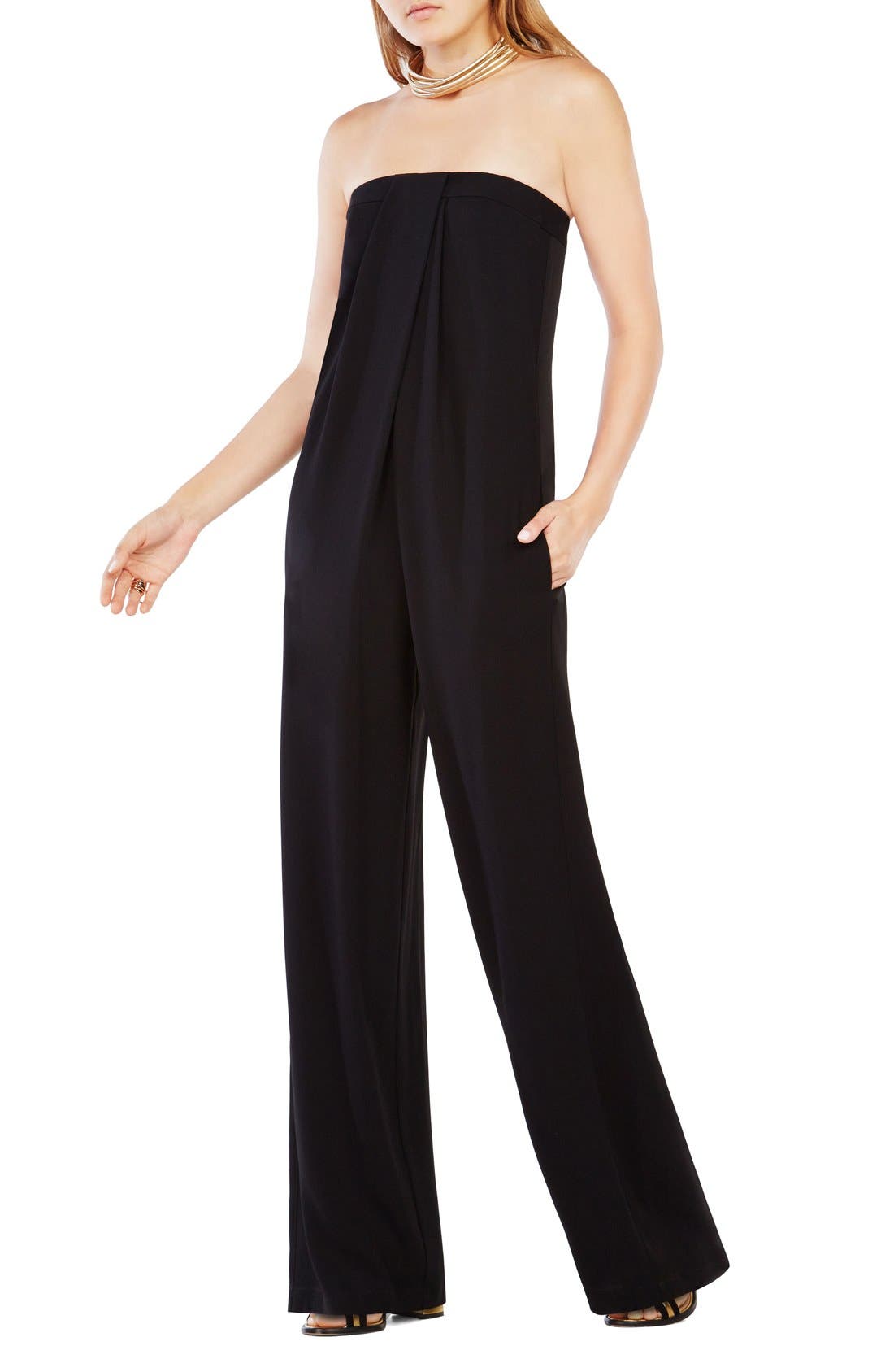 bcbg strapless jumpsuit