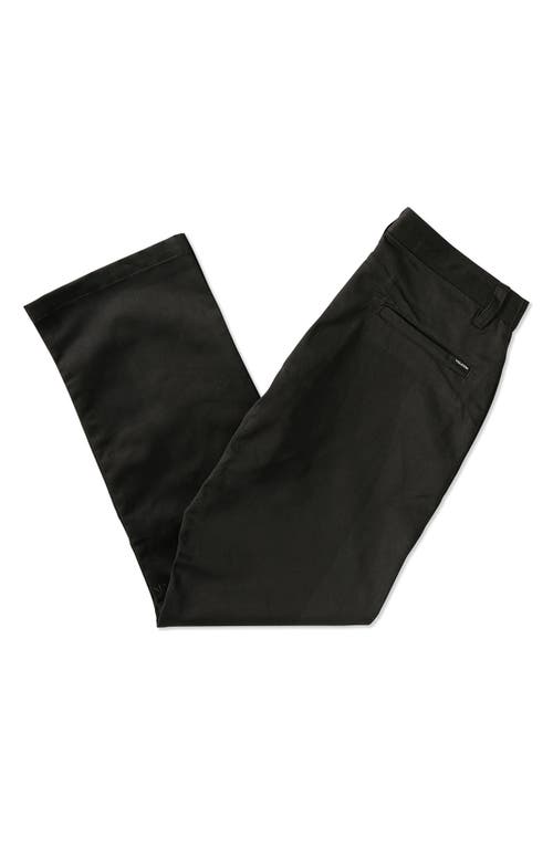 Shop Volcom Frickin Skate Cotton Blend Chinos In Black