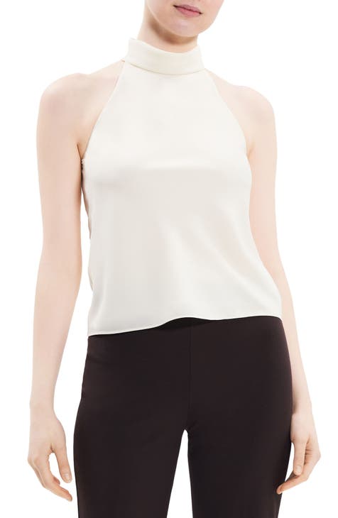 Roll Neck Recycled Polyester Halter Top