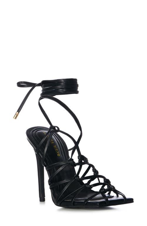 Shop Azalea Wang Amenra Ankle Wrap Sandal In Black