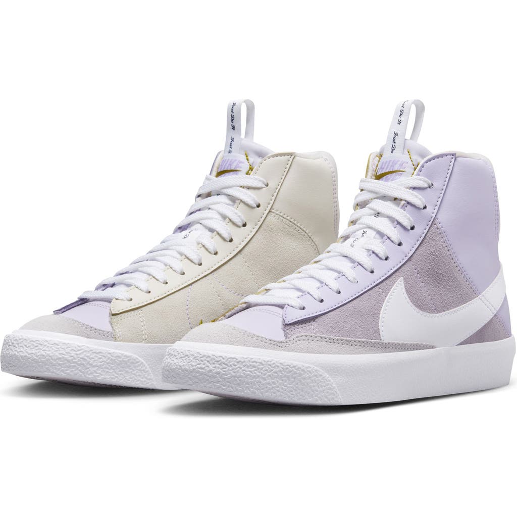 Nike Kids' Blazer Mid '77 Se Sneaker In Lilac/orewood/grape