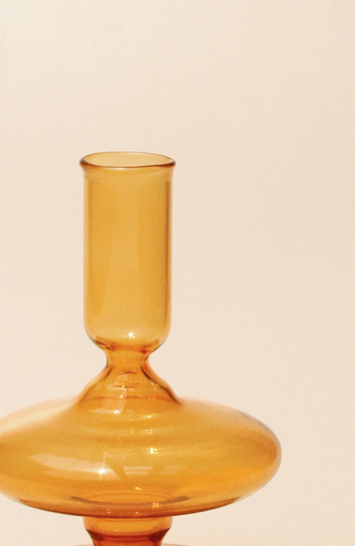 Osmos Studio Gigi Candle Holder In Orange
