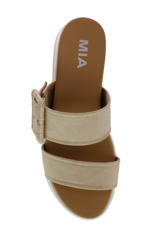 Shop Mia Kenzy Platform Sandal In Sand Burni