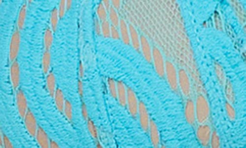 Pq Swim Lace Overlay Bikini Top In Kai