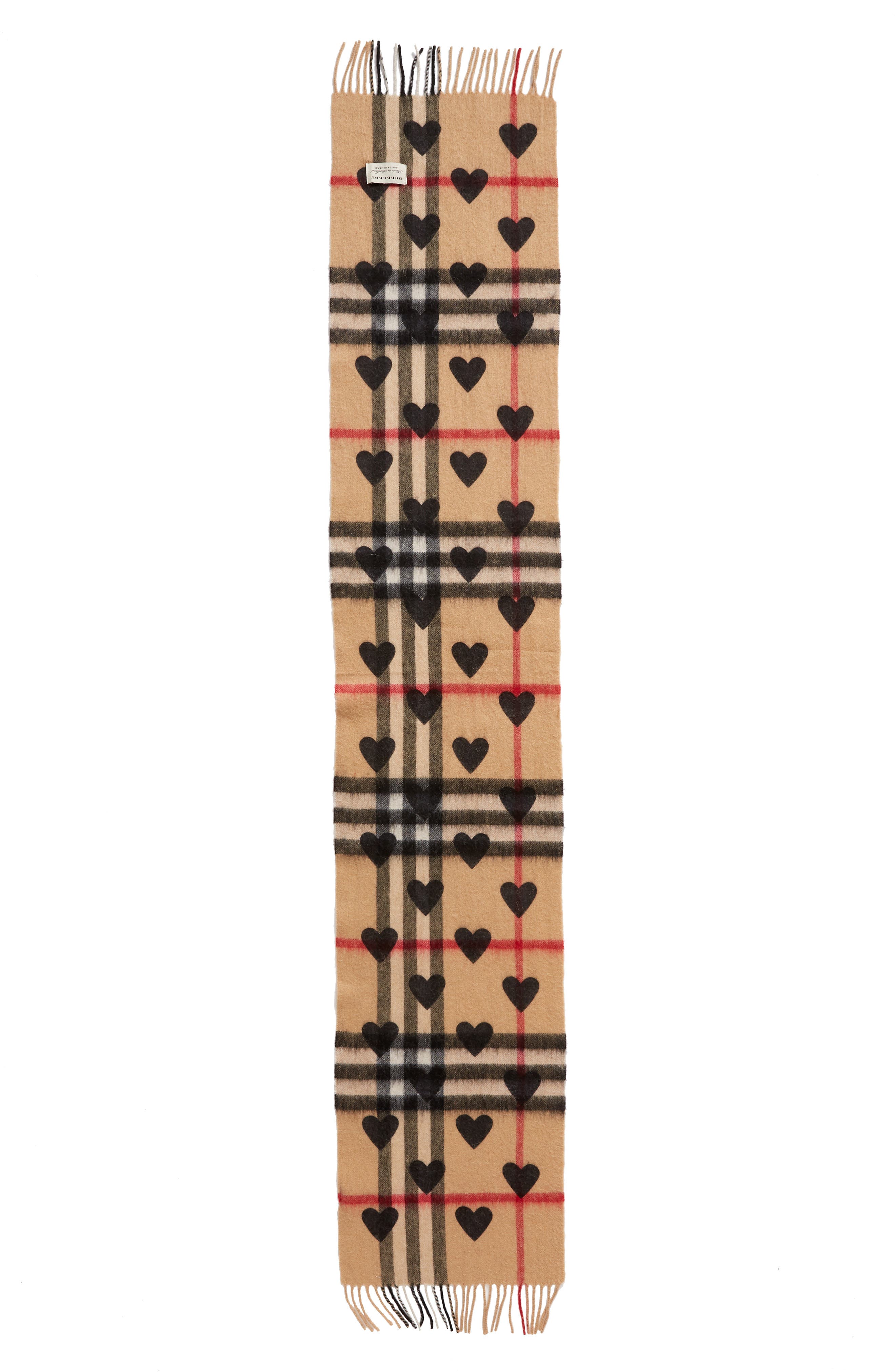 burberry scarf with hearts