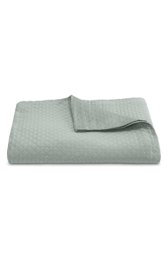 Matouk Nadia Coverlet In Celadon