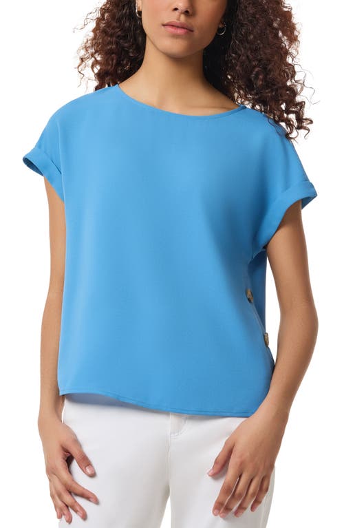Side Button Top in Blue Lagoon