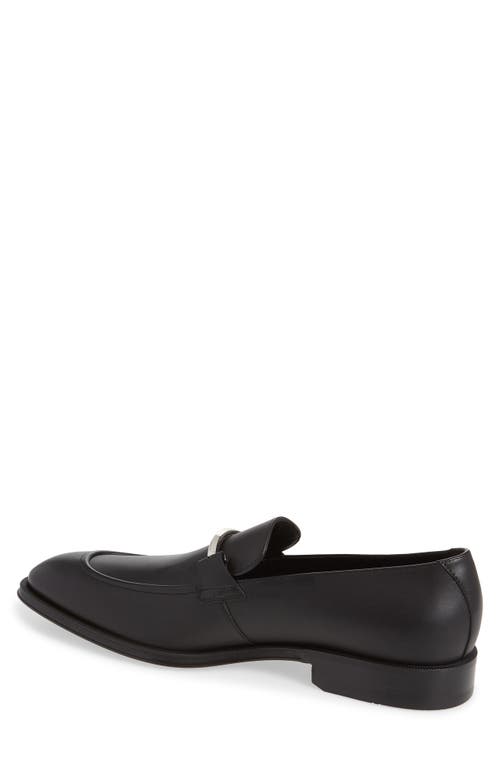 Shop Hugo Boss Boss Derrek Apron Toe Bit Loafer In Black