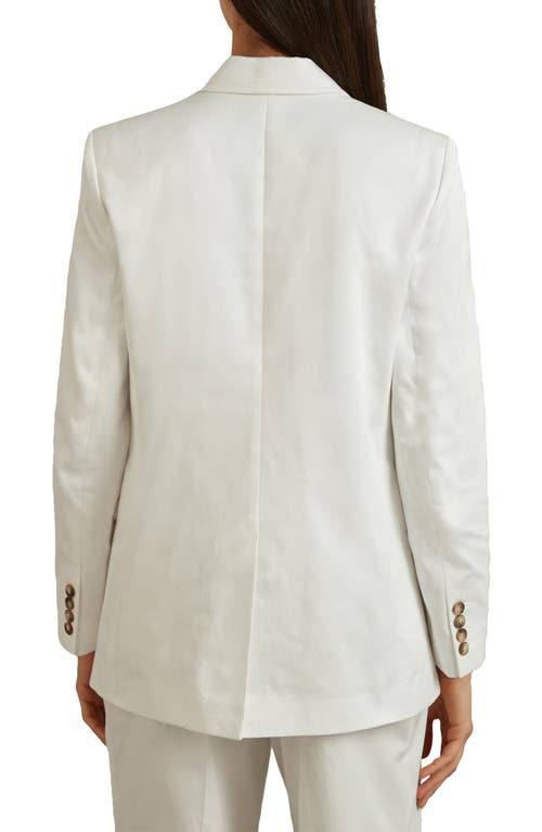 Reiss Harper Single Breasted Blazer In White